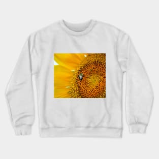 Bee and Aphid on a Sunflower Crewneck Sweatshirt